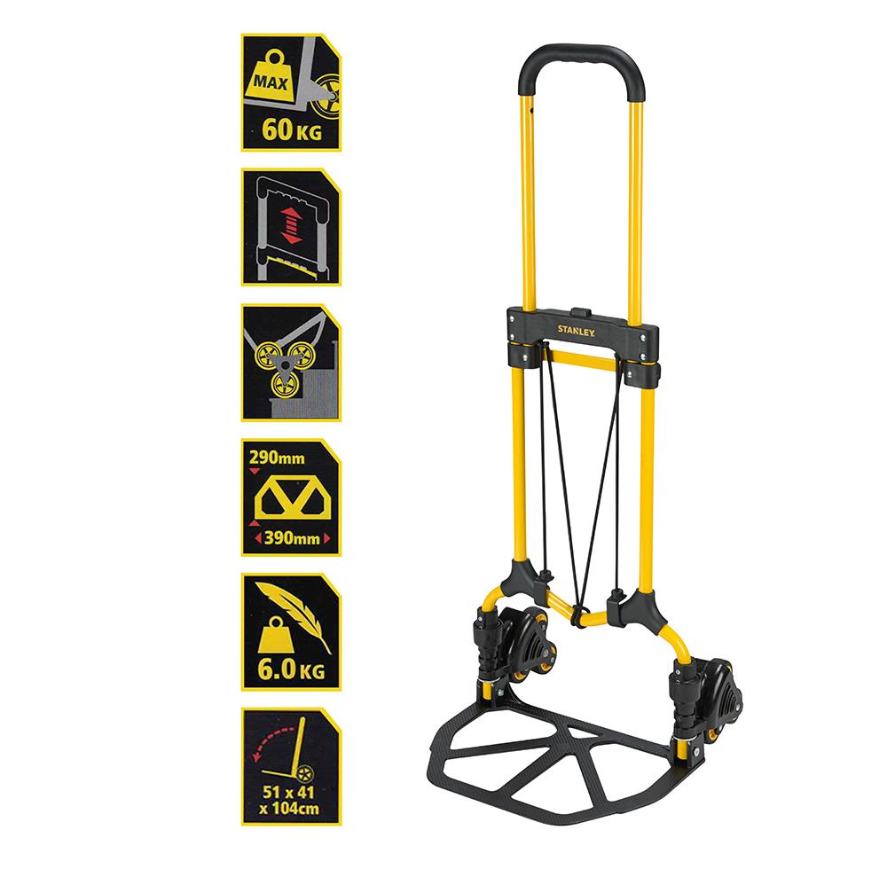 Stanley FT584 30/60Kg Merdiven Çıkabilen Katlanır El Arabası nasıl kullanılır