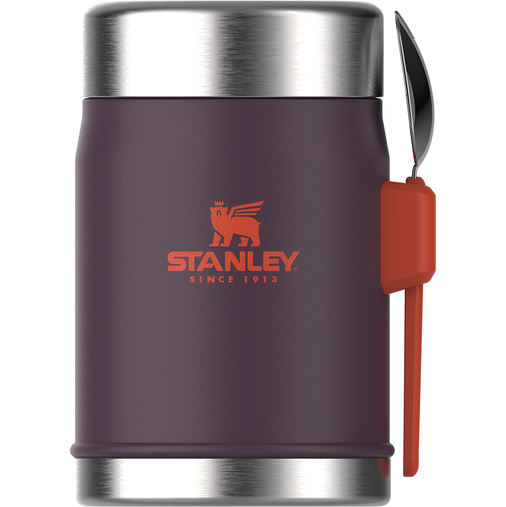 STANLEY Klasik Paslanmaz Çelik Yemek Termosu Kaşıklı 0.40 Litre - Mor/Turuncu fiyatı