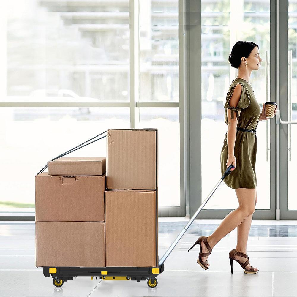 STANLEY PC532 137kg 62x45cm Dört Tekerli Çekme Kollu Yük ve Paket Taşıma Arabası nasıl kullanılır