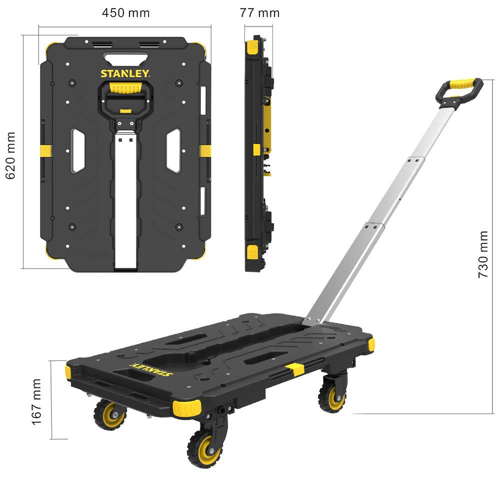 STANLEY PC532 137kg 62x45cm Dört Tekerli Çekme Kollu Yük ve Paket Taşıma Arabası ne işe yarar