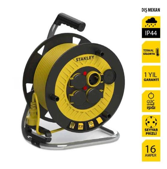 Stanley ST-P-2525 Makaralı Kablo 25 Mt, 3x2.5mm, 4 fiyatı