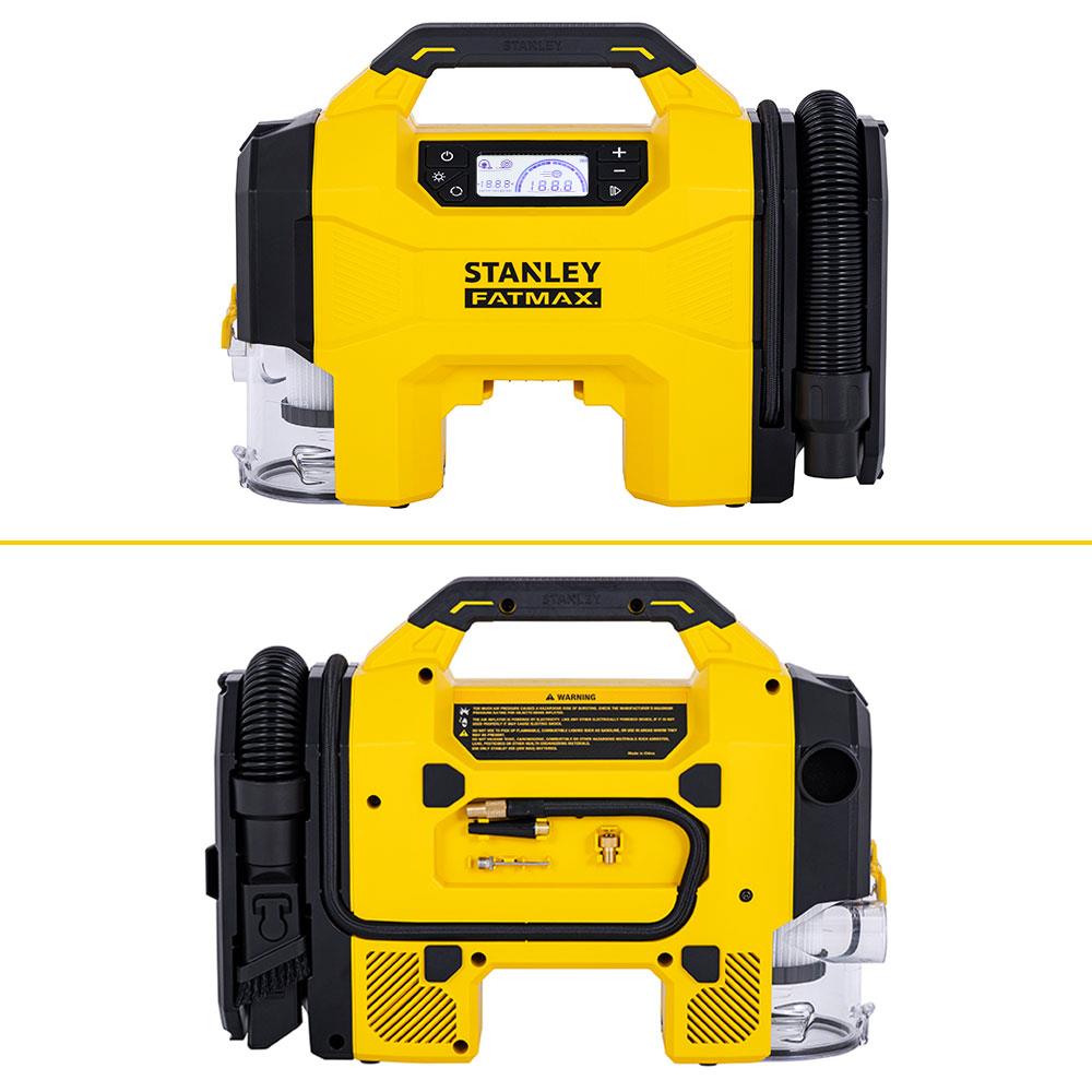 STANLEY SXVI02001A 12V/18V 2Ah Li-ion Şarjlı 160 PSI Dijital Göstergeli Lastik&Yatak Şişirme Pompası+Araç Süpürgesi nasıl kullanılır