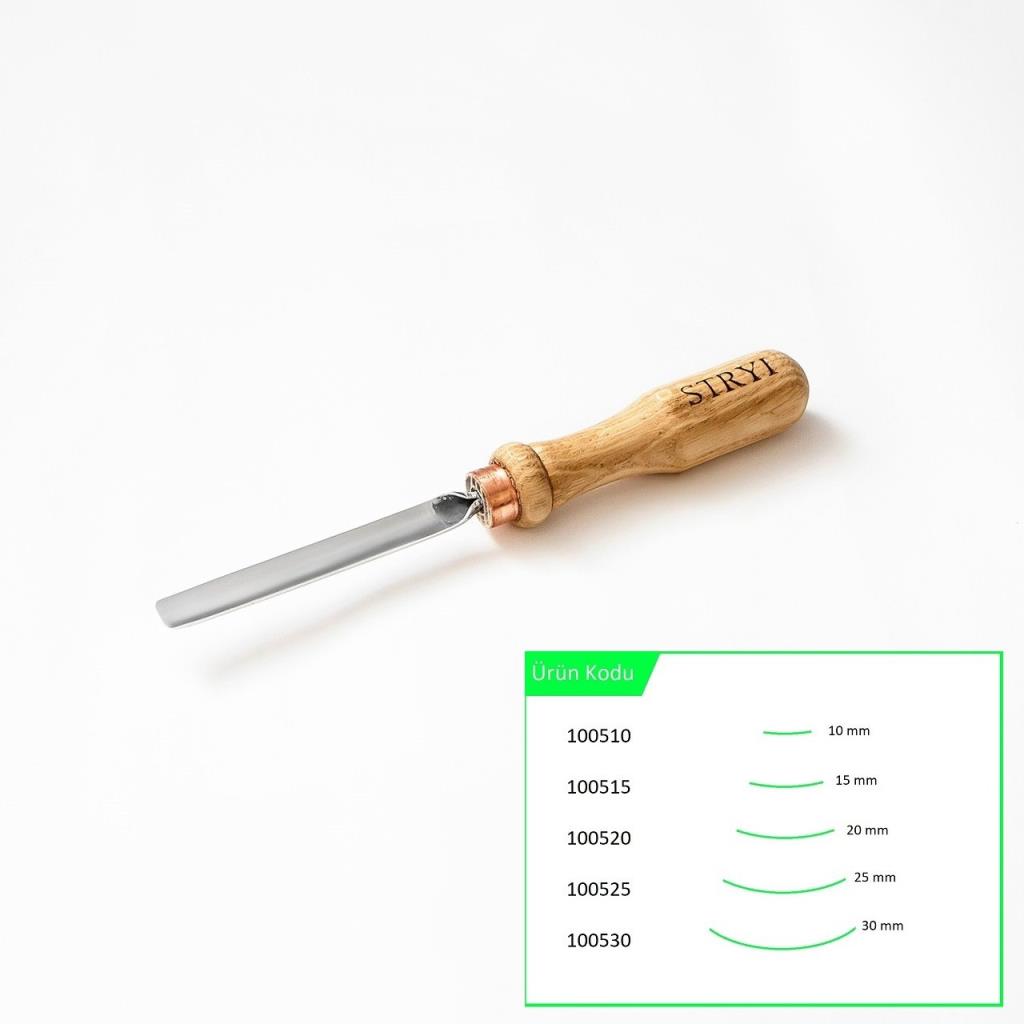 STRYI 100510 Düz Tip Sığ Oluklu Ahşap Oyma Iskarpelası 10 mm nasıl kullanılır