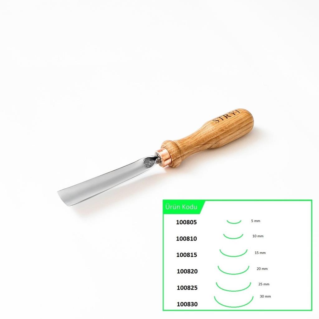 STRYI 100820 Düz Tip Oluklu Ahşap Oyma Iskarpelası 20 mm nasıl kullanılır