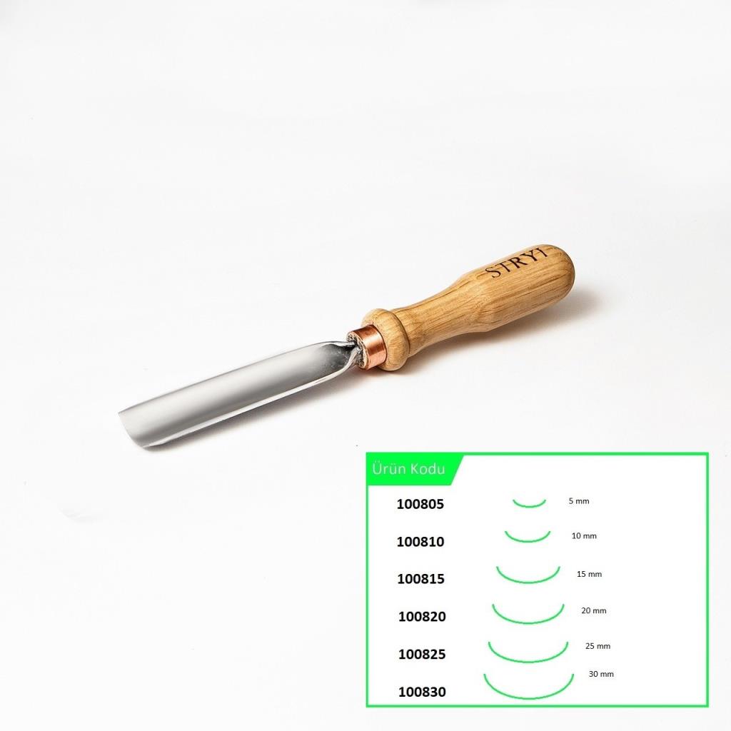 STRYI 100825 Düz Tip Oluklu Ahşap Oyma Iskarpelası 25 mm nasıl kullanılır