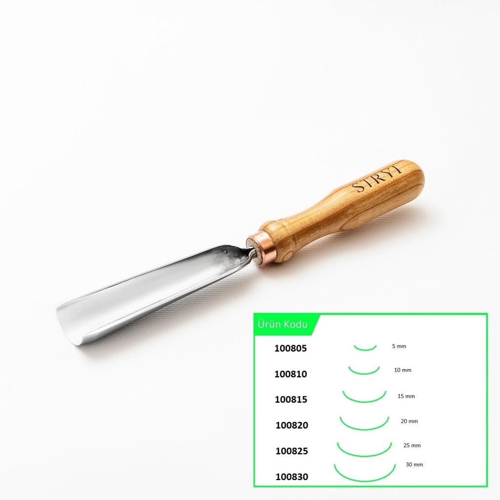 STRYI 100830 Düz Tip Oluklu Ahşap Oyma Iskarpelası 30 mm nasıl kullanılır