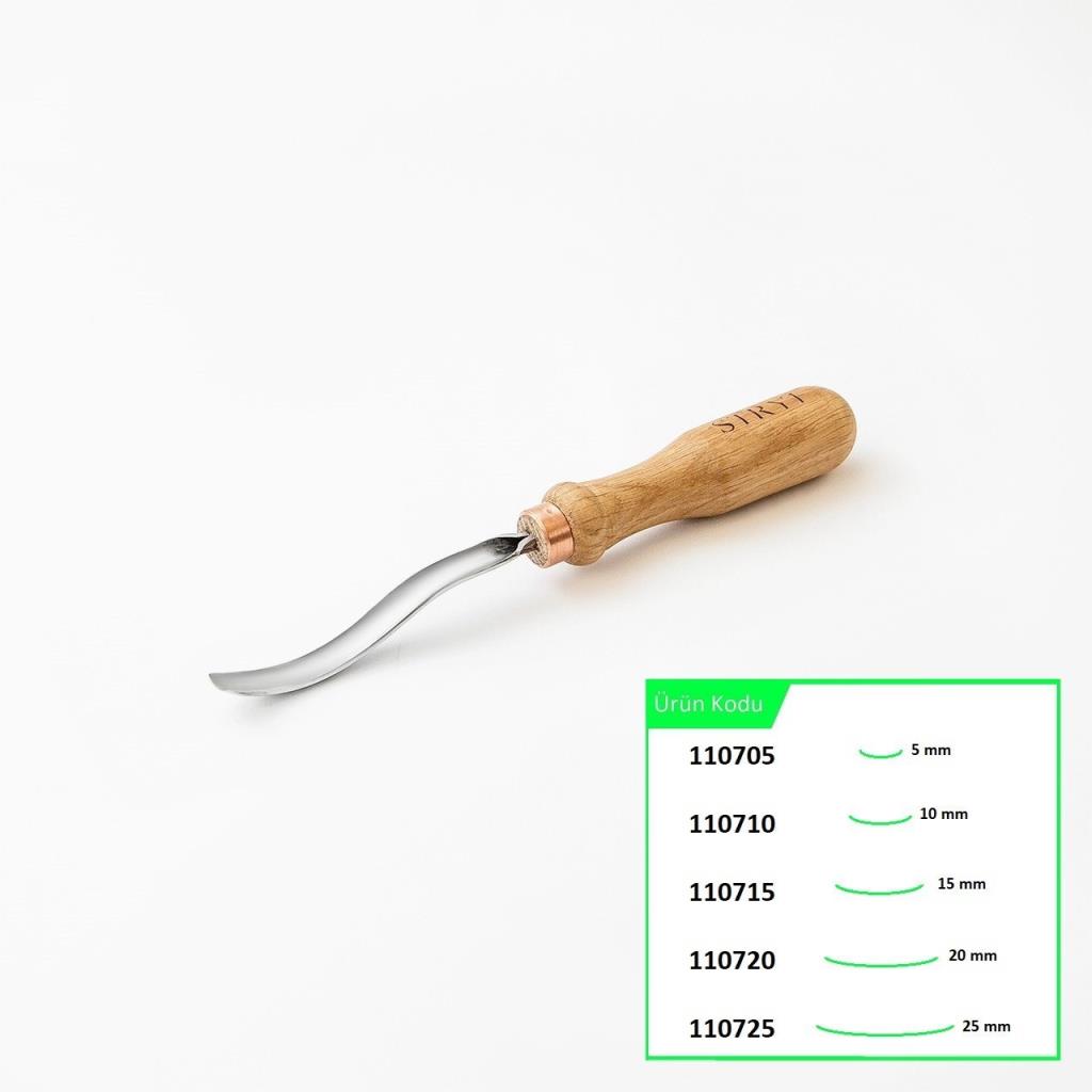 STRYI 110710 Bükülmüş Sığ Oluklu Ahşap Oyma Iskarpelası 10 mm nasıl kullanılır