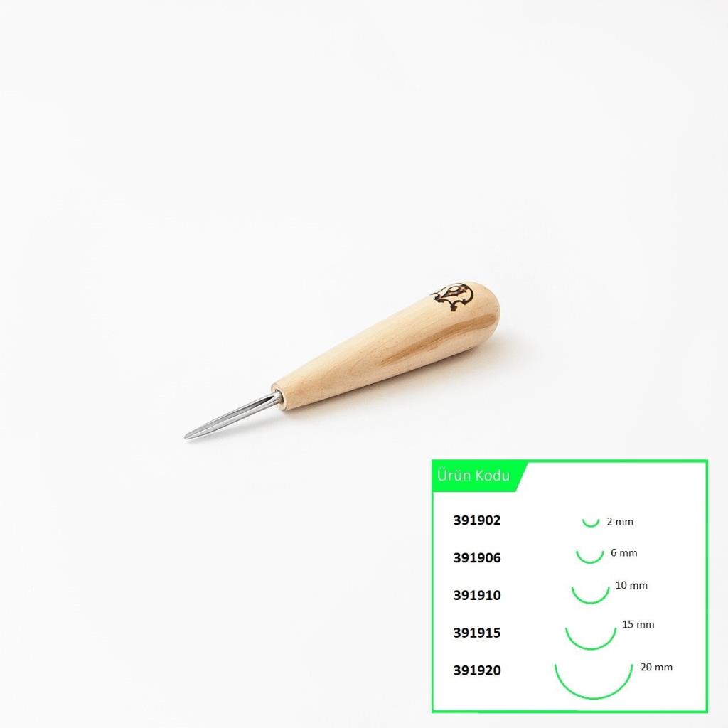 STRYI 391902 Kısa Tip Derin Oluklu Ahşap Oyma Iskarpelası 2 mm nasıl kullanılır