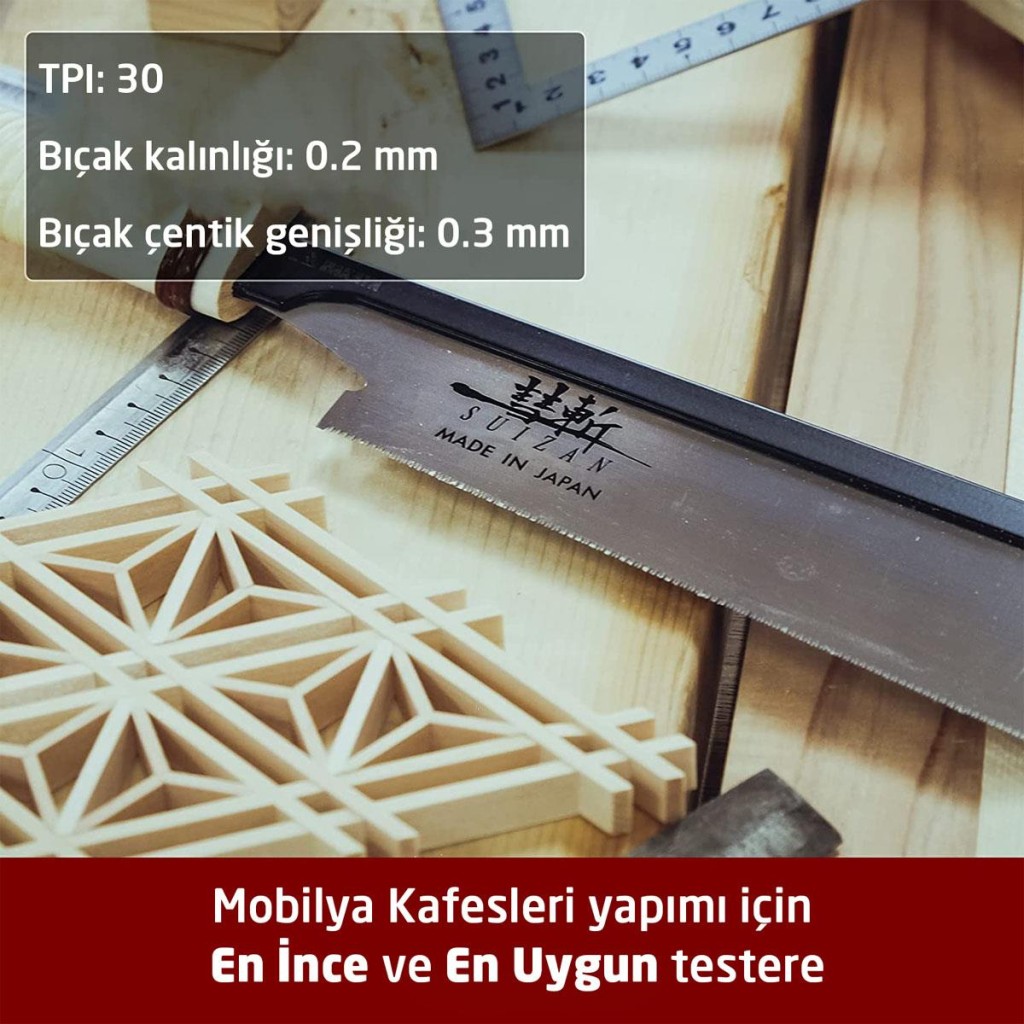 Suizan Dozuki Dovetail Çok İnce Kesim Japon Testeresi 21 cm ne işe yarar