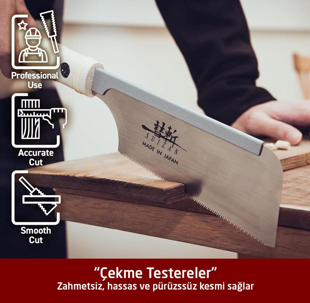 Suizan Dozuki Dovetail Çokyönlü Kesim Japon Testeresi 15 cm ne işe yarar
