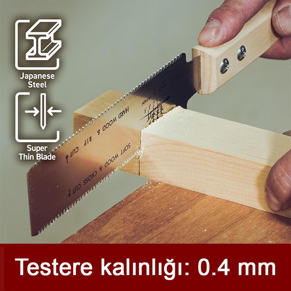 Suizan Mini Ryoba Japon Testeresi Çift Taraflı 15 cm Ahşap Saplı ne işe yarar