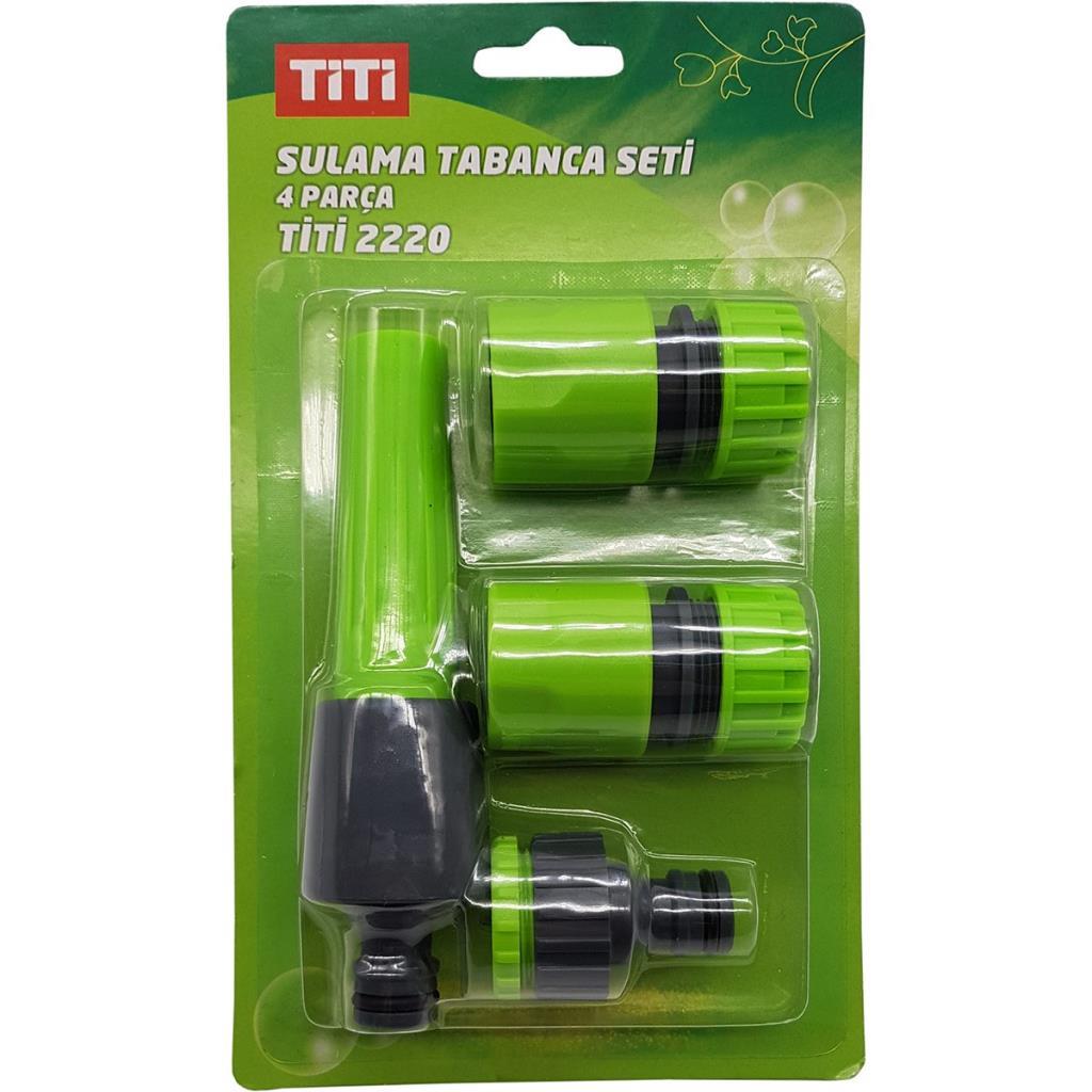 Titi 2220 Spiral Bahçe Sulama Tabanca Seti 4 Parça 1/2