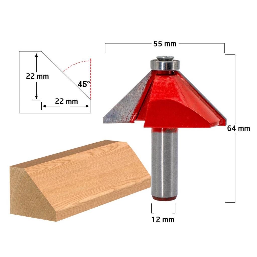 Titi 5522 Rulmanlı 45° Pah Kenar Freze Bıçağı Sap 12 mm nasıl kullanılır