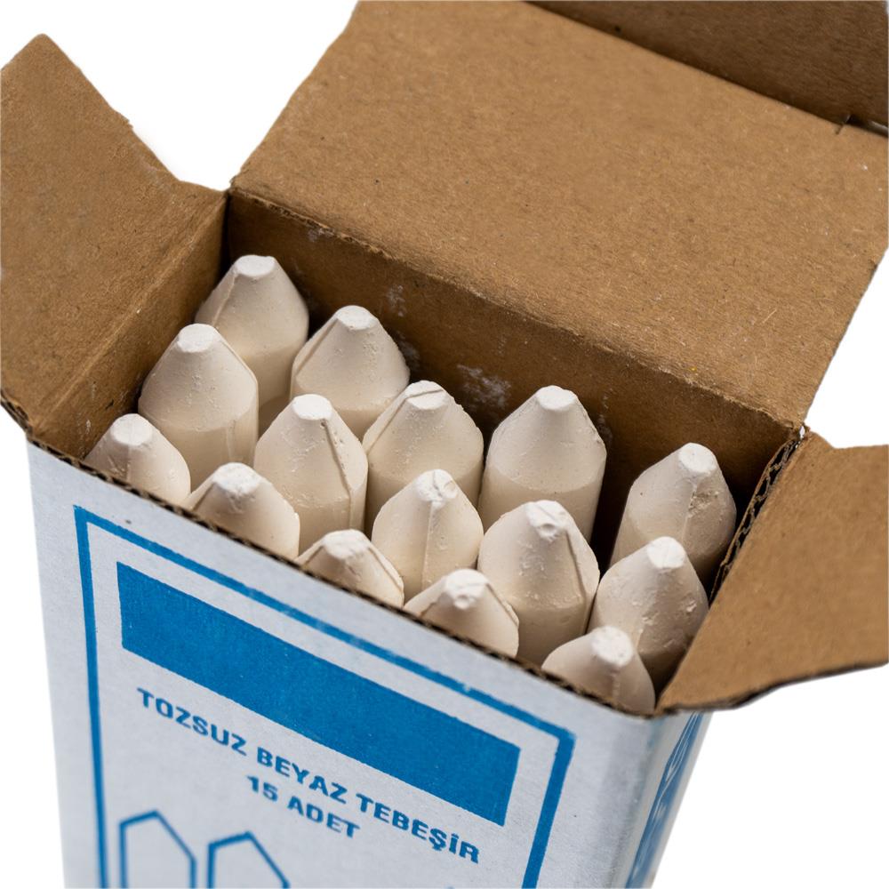 Tozsuz Beyaz Yuvarlak Tebeşir (15'li) nasıl kullanılır