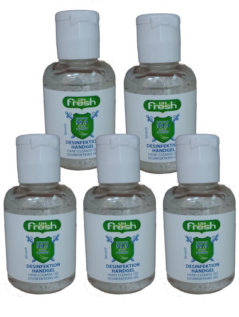 Ünfresh 50ml Antibakteriyel Jel & Dezenfektan x 5 fiyatı