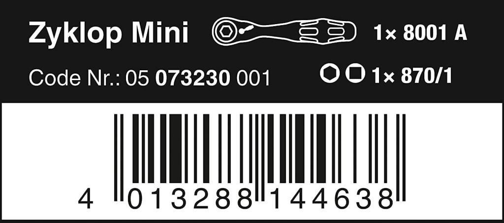 WERA  Zyklop Mini Cırcır kolu (8001A) nasıl kullanılır