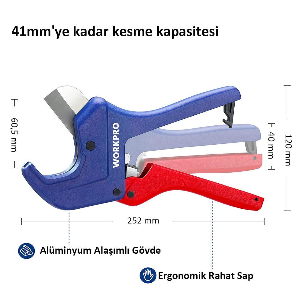 WORKPRO PPRC Plastik Boru Kesme Makası 60.5 mm (WP301007) nereden bulurum