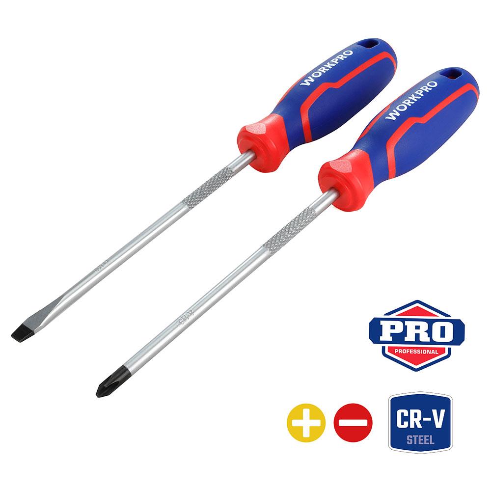 WORKPRO WP200503 2 Parça Profesyonel CR-V Manyetik Tornavida Seti fiyatı