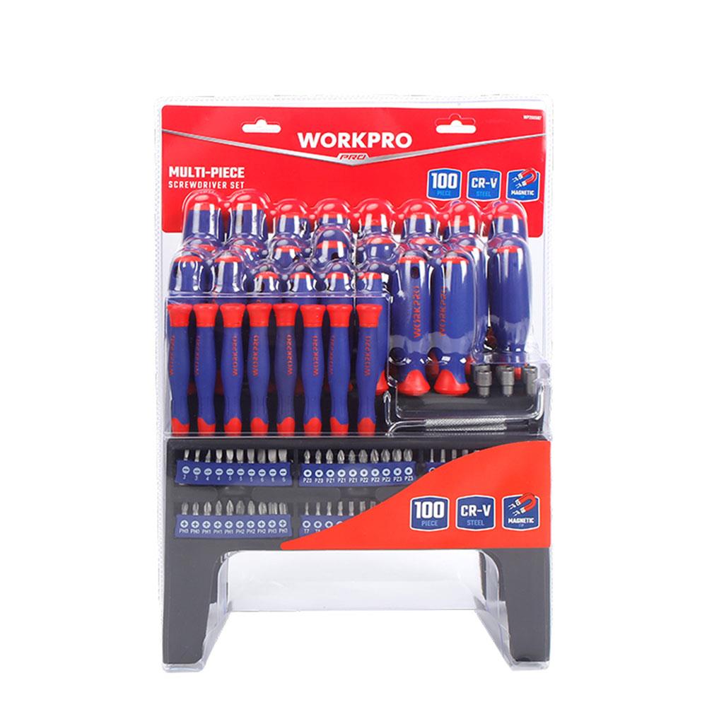 WORKPRO WP200507 100 Parça Duvar Askı Aparatlı Profesyonel CR-V Manyetik Tornavida ve Bits Uç Seti nereden bulurum