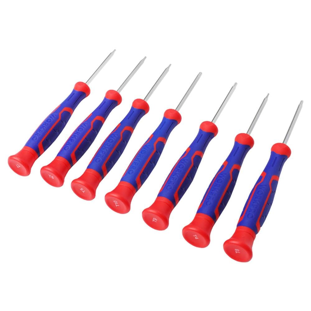 WORKPRO WP200510 7 Parça Profesyonel CR-V Manyetik Hassas Torx Tornavida Seti nasıl kullanılır