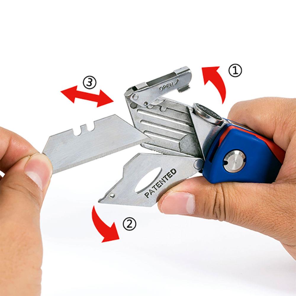 WORKPRO WP211006 Ağır Hizmet Paslanmaz Çelik Gövde Katlanır Rötuş Maket Bıçağı + 6 Adet Yedek Bıçak ne işe yarar