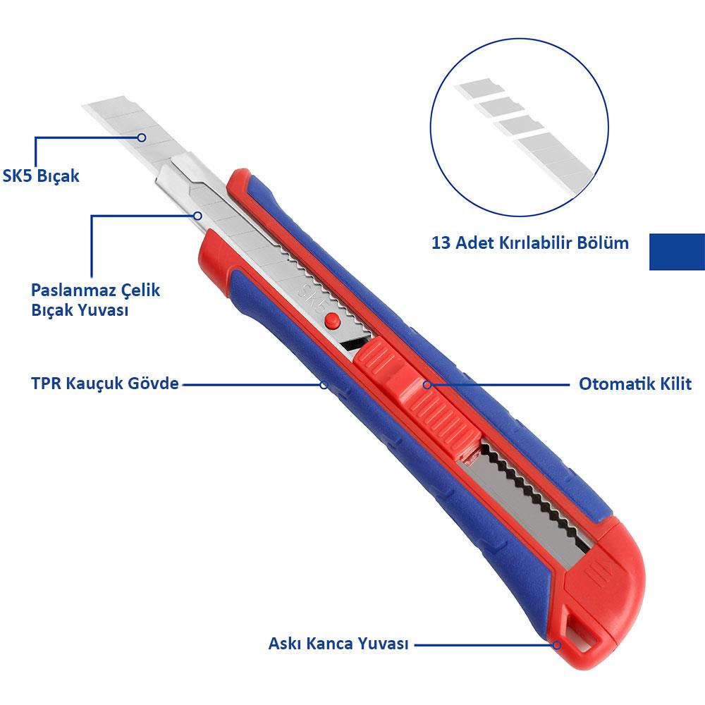 WORKPRO WP212008 9MM Ağır Hizmet Paslanmaz Çelik Kasa Maket Bıçağı ne işe yarar