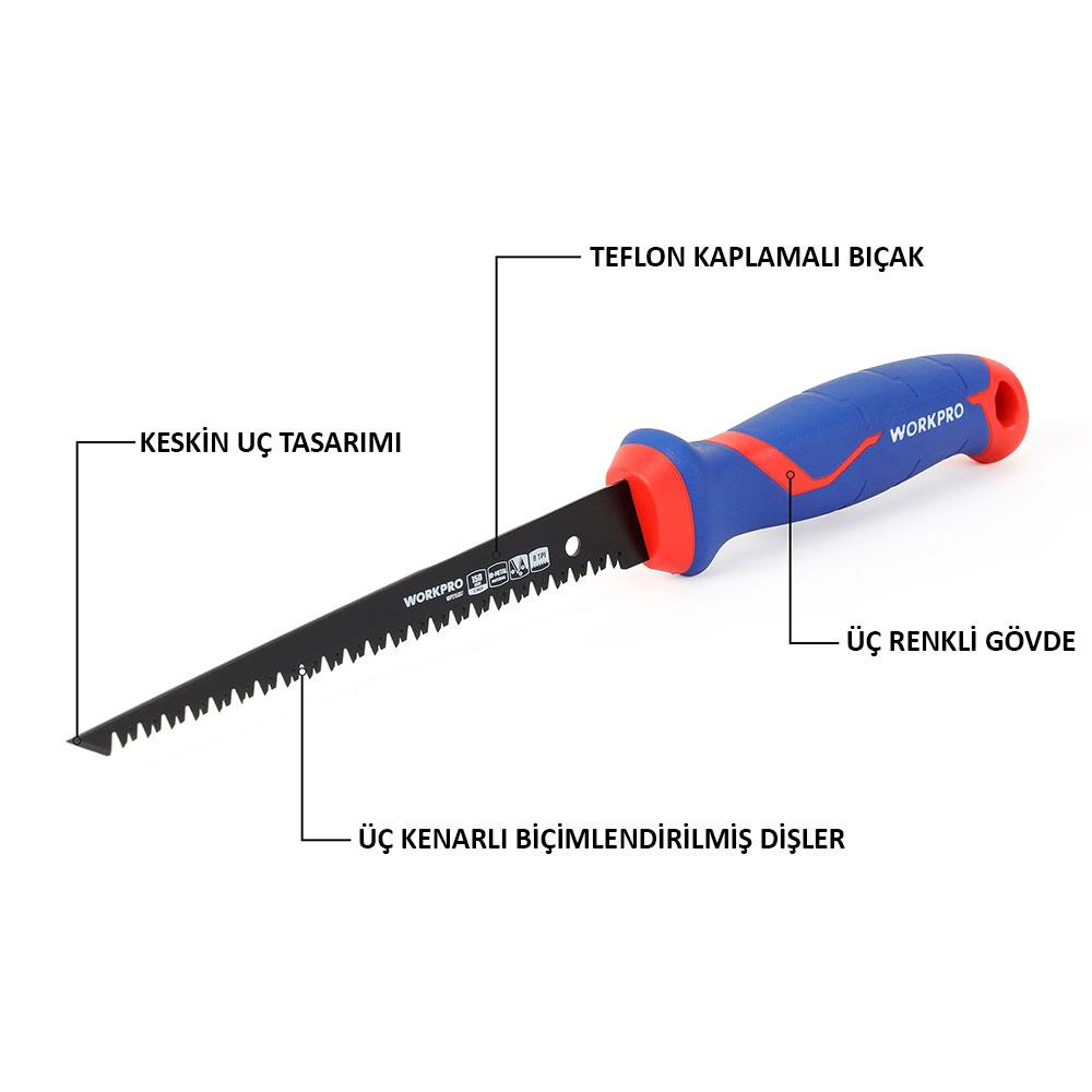 WORKPRO WP215017 150mm Hızlı Kesim Profesyonel BI-METAL Alçıpan Testeresi ne işe yarar