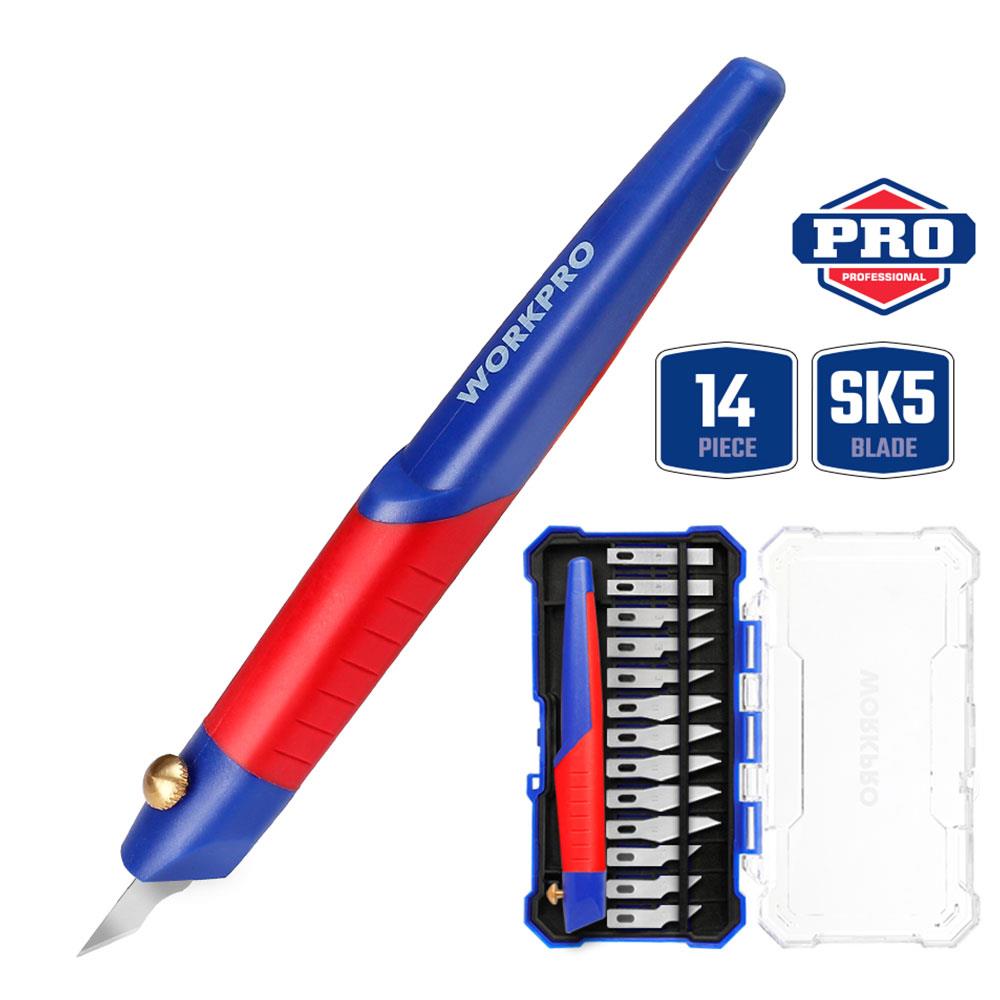 WORKPRO WP219005 14 Parça Profesyonel Hobi Maket Bıçağı Seti fiyatı