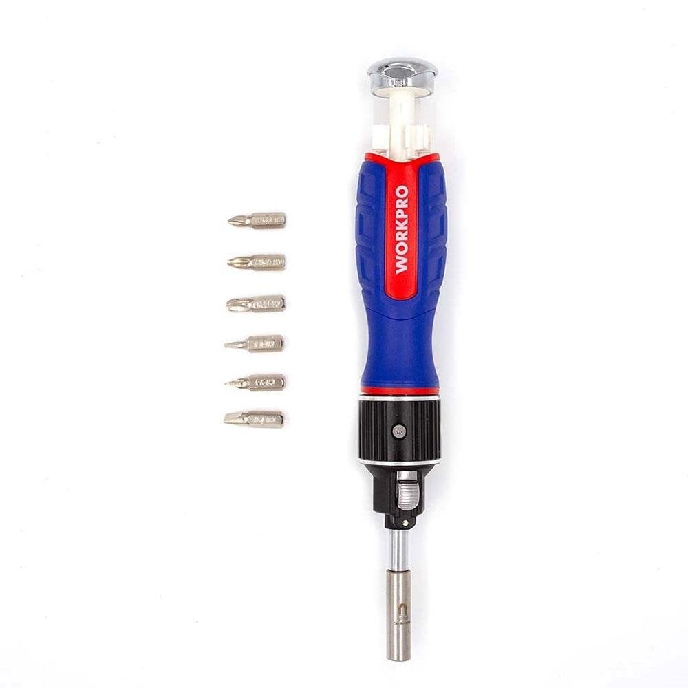 WORKPRO WP221069 6-IN-1 Profesyonel CR-V Cırcırlı Manyetik Tornavida Seti nasıl kullanılır