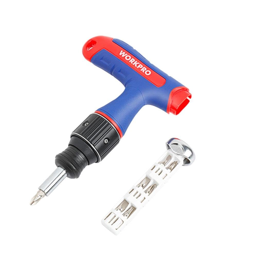 WORKPRO WP221072 7-IN-1 Profesyonel CR-V T- Saplı Cırcırlı Manyetik Tornavida Seti fiyatı