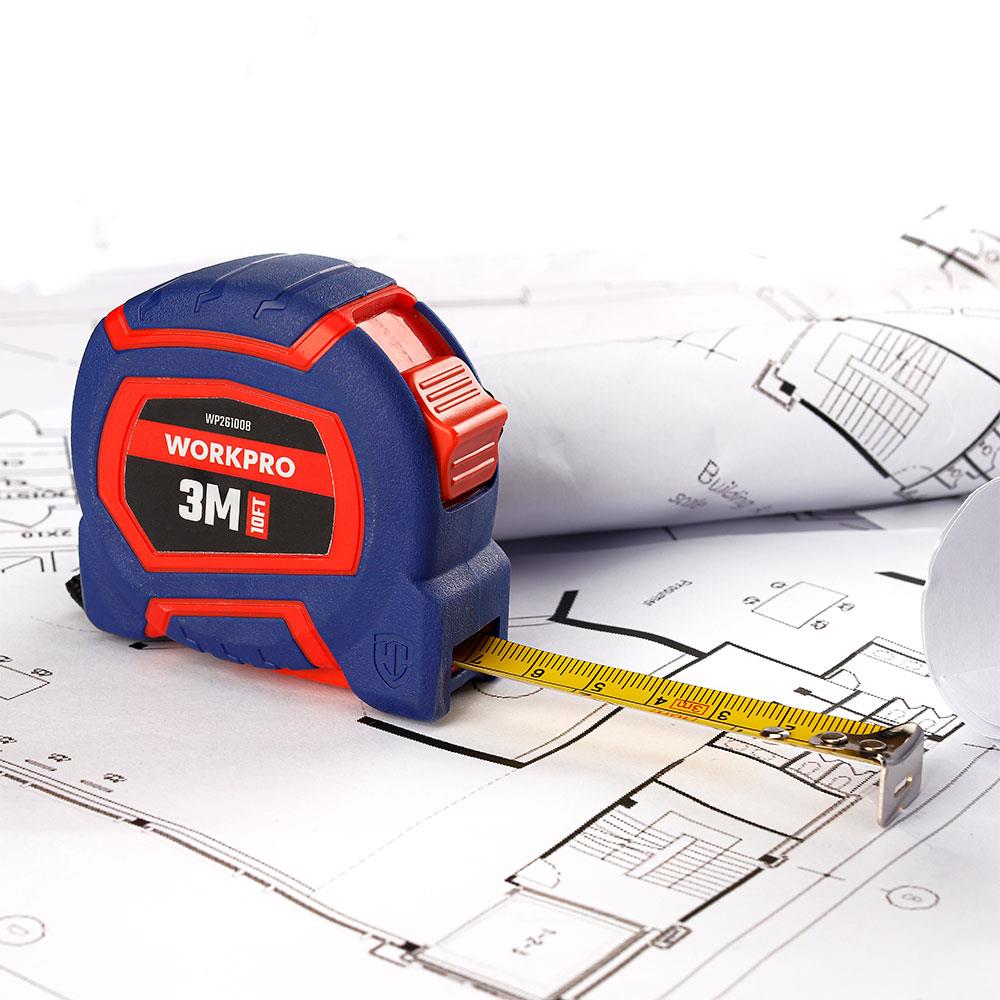 WORKPRO WP261008 3Mx16mm/10Ft. Naylon Kaplama Sarı Çelik Şerit Metre ne işe yarar