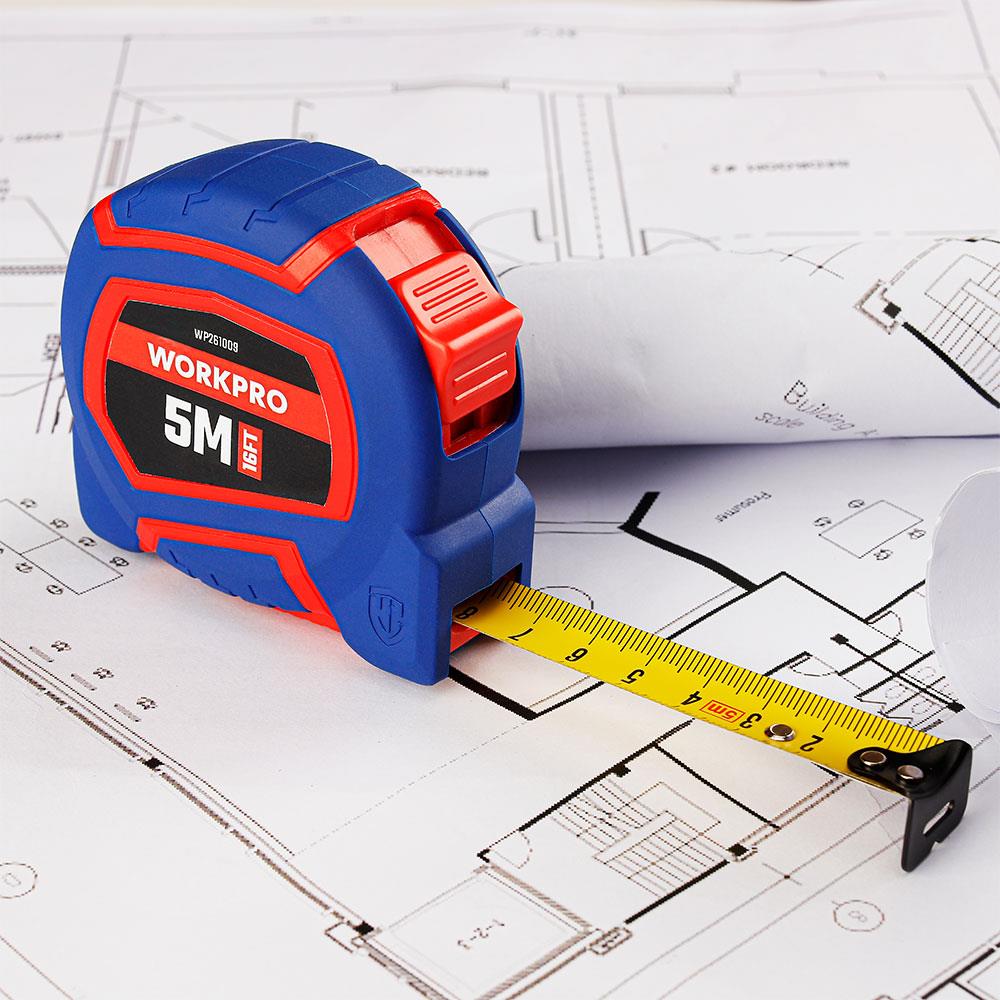 WORKPRO WP261009 5Mx19mm/16Ft. Naylon Kaplama Sarı Çelik Şerit Metre ne işe yarar