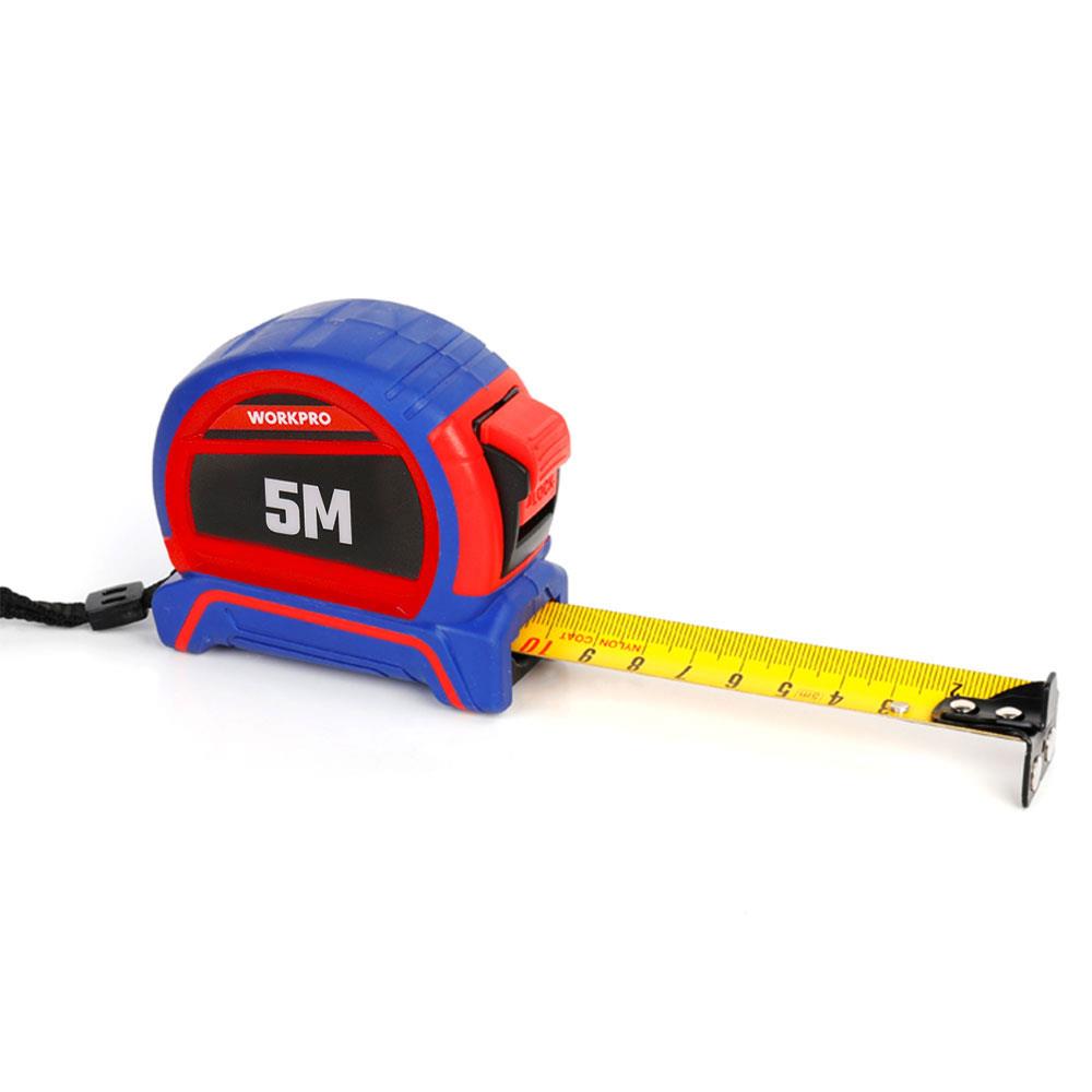 WORKPRO WP261041 5Mx25mm Naylon Kaplama Sarı Çift Taraflı Manyetik Çelik Şerit Metre fiyatı