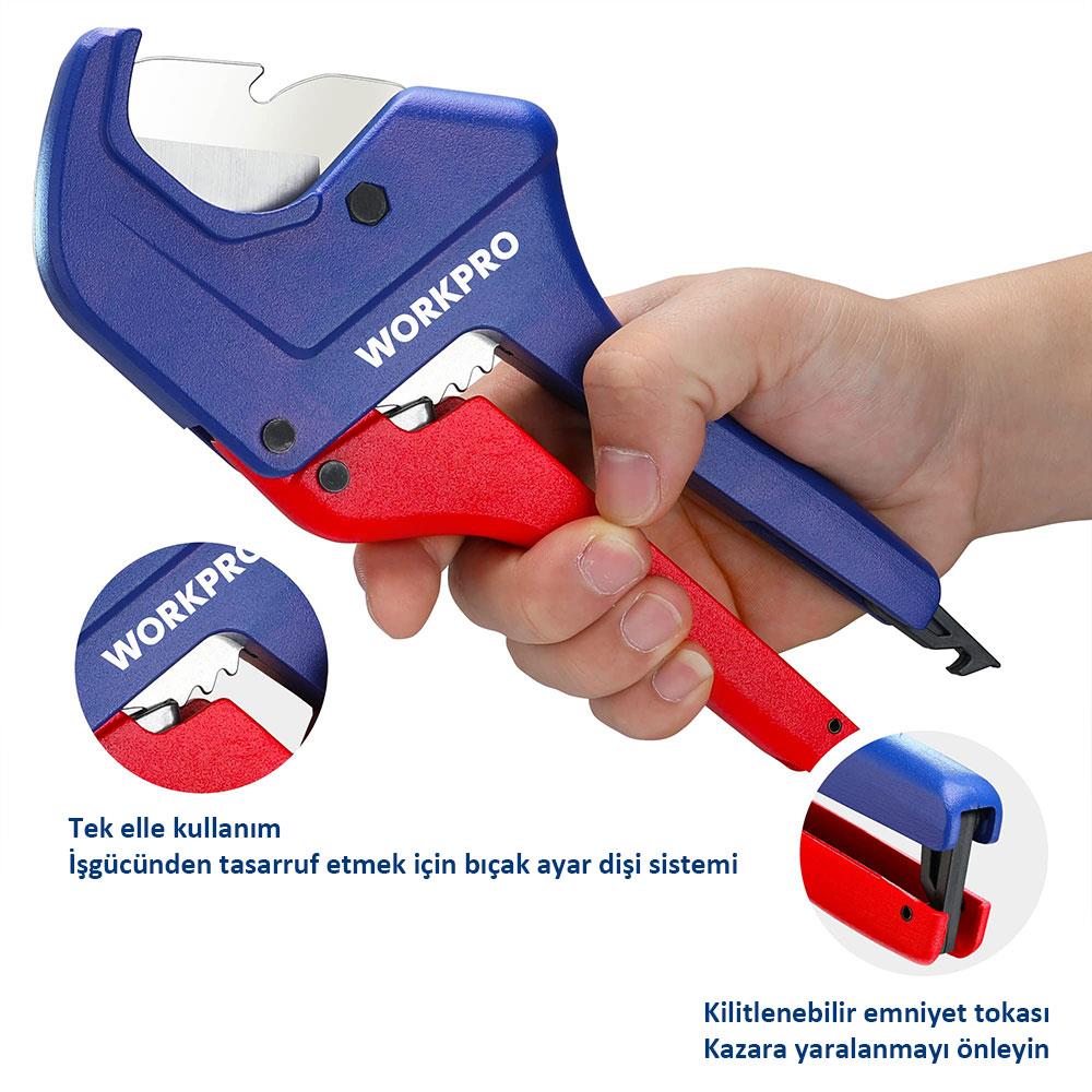 WORKPRO WP301006 42mm Profesyonel PPRC Plastik Boru Kesme Makası ne işe yarar