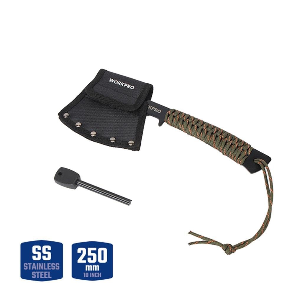WORKPRO WP383002 250MM Çok Fonksiyonlu Kamp Baltası + Magnezyum Ateşleyici nasıl kullanılır