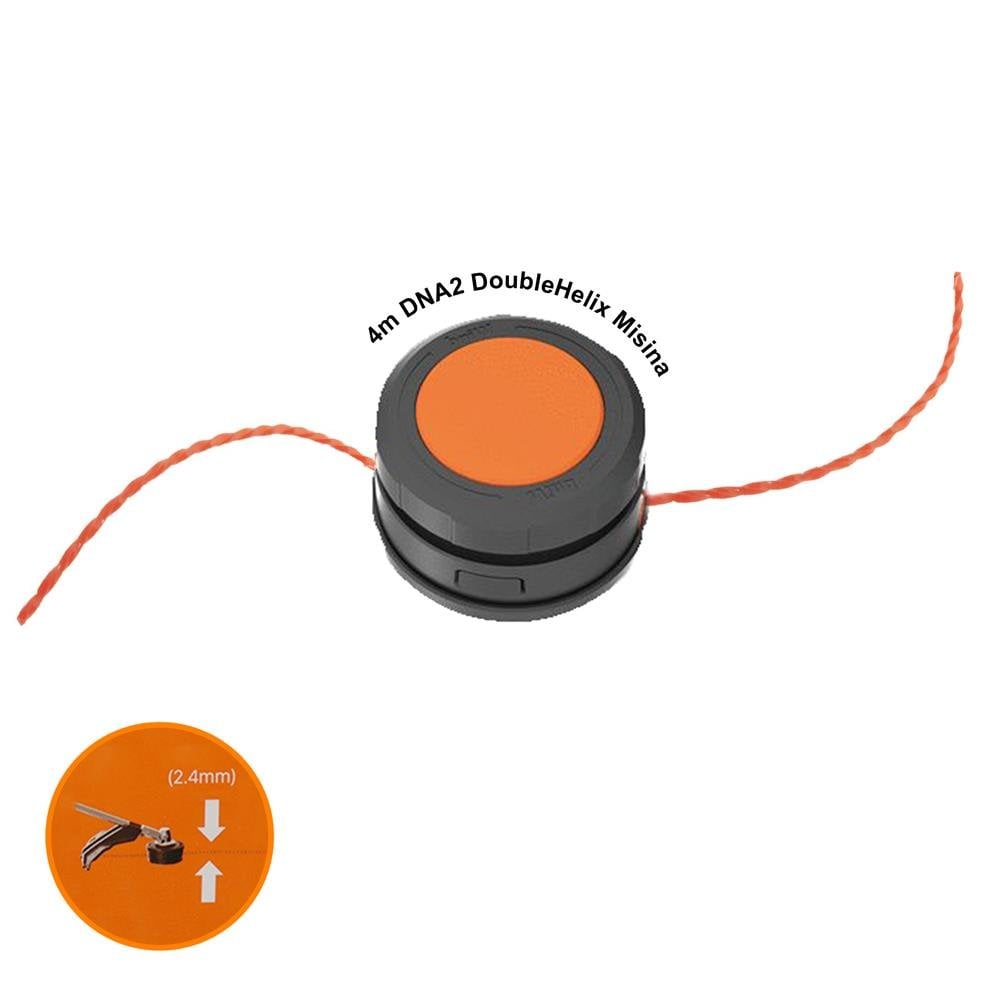 WORX WA0045 WG186E İçin 2.4mm 4Metre Çift Çıkışlı Duble Helix Spiral Burgulu Yedek Misina ne işe yarar