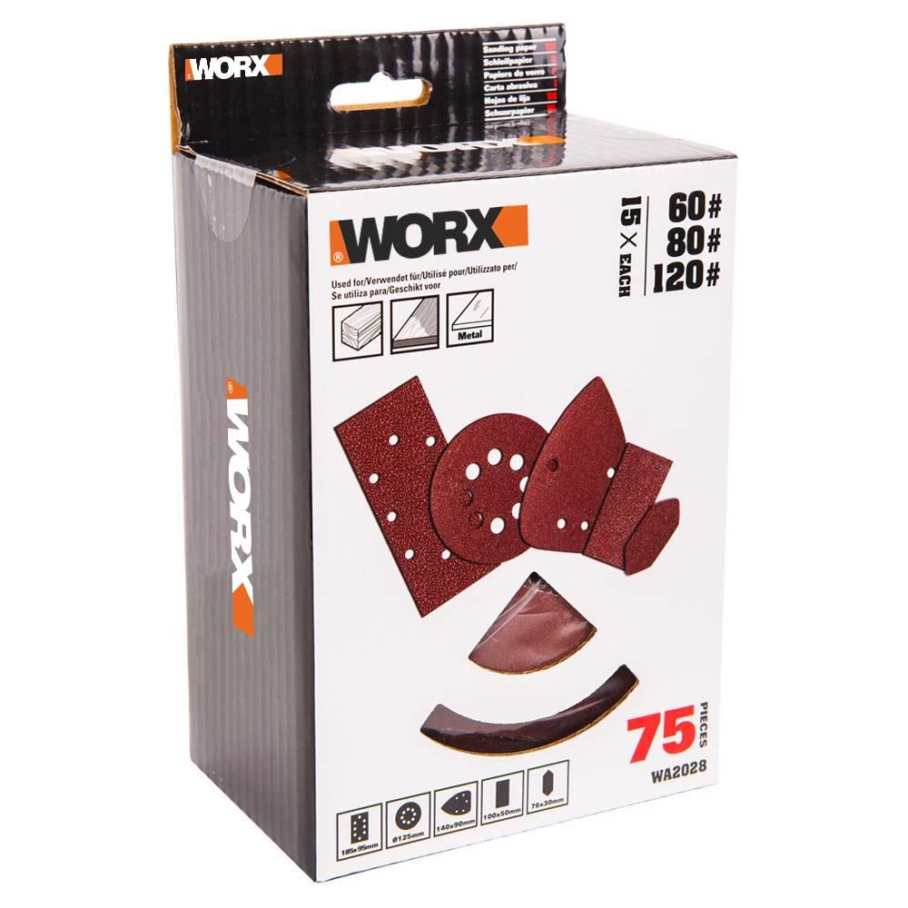 WORX WA2028 60, 80, 120 Kum, Metal ve Ahşap 75 Adet Cırtlı Zımpara Kâğıdı Seti ne işe yarar