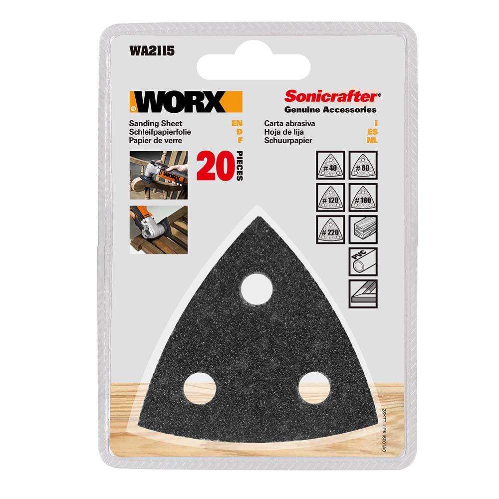 WORX WA2115 20 Parça Çok Amaçlı Zımpara Makinası Cırtlı Universal Yedek Delikli Zımpara Kâğıdı Seti nasıl kullanılır