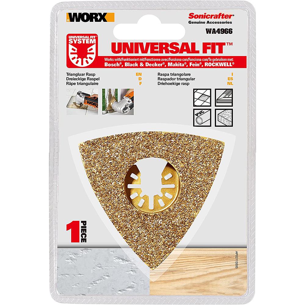 WORX WA4966 Çok Amaçlı Raspalama Makinası İçin 75x75mm Karbür Kaplama Harç, Boya, Yapıştırıcı Universal Zımpara Başlığı ne işe yarar