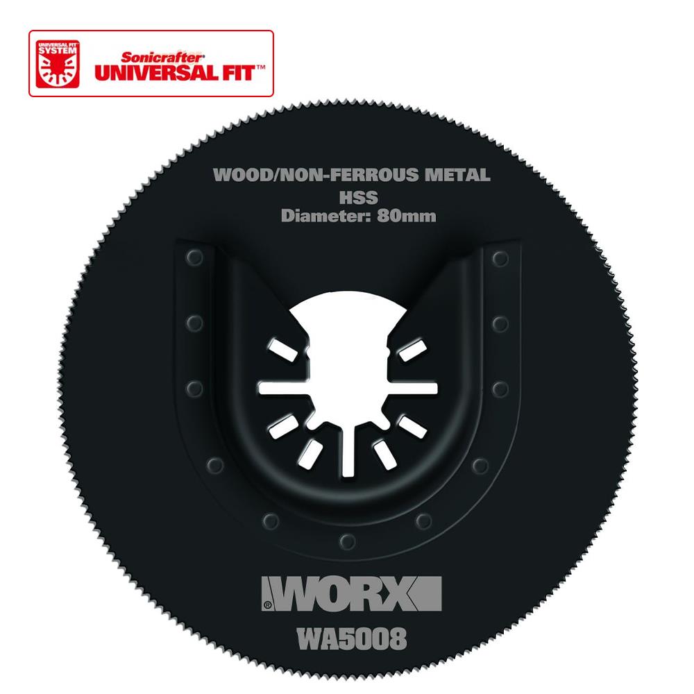 WORX WA5008 Çok Amaçlı Raspalama Makinası İçin 80mm 360˚ Metal, Ahşap, Fiberglas, PVC Universal Kesme Bıçağı fiyatı
