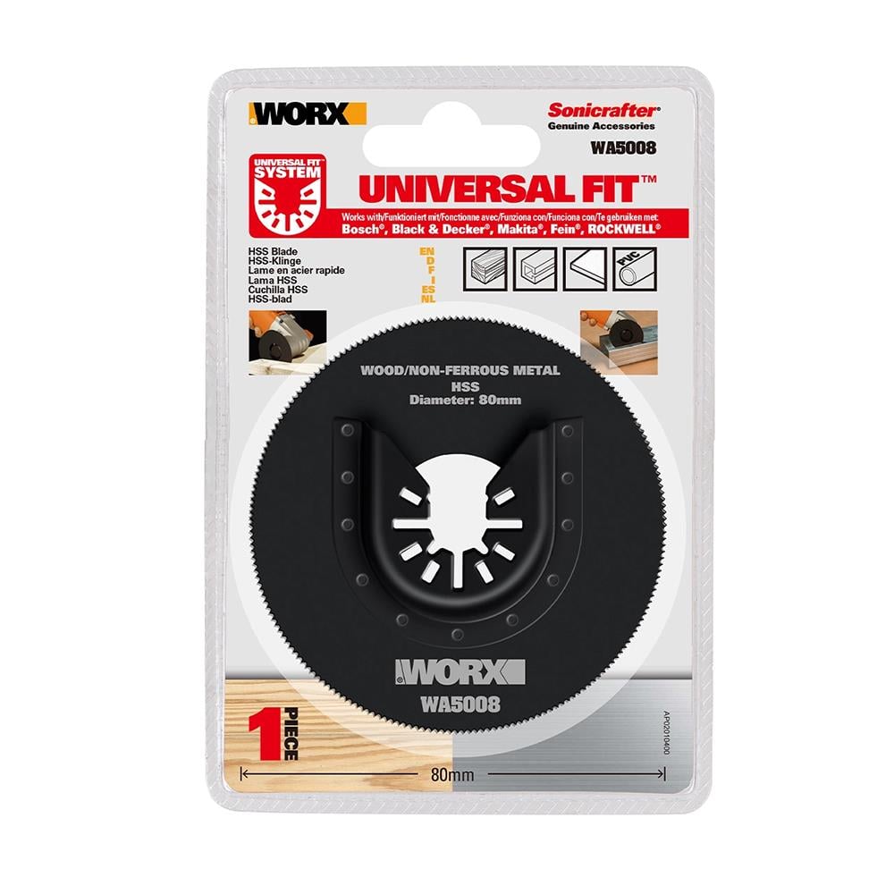 WORX WA5008 Çok Amaçlı Raspalama Makinası İçin 80mm 360˚ Metal, Ahşap, Fiberglas, PVC Universal Kesme Bıçağı ne işe yarar