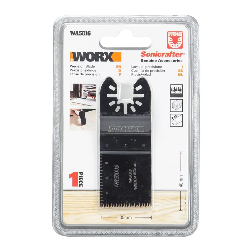WORX WA5016 Çok Amaçlı Raspalama Makinası İçin 35x40mm Ahşap ve PVC Universal Hassas Kesme Bıçağı ne işe yarar