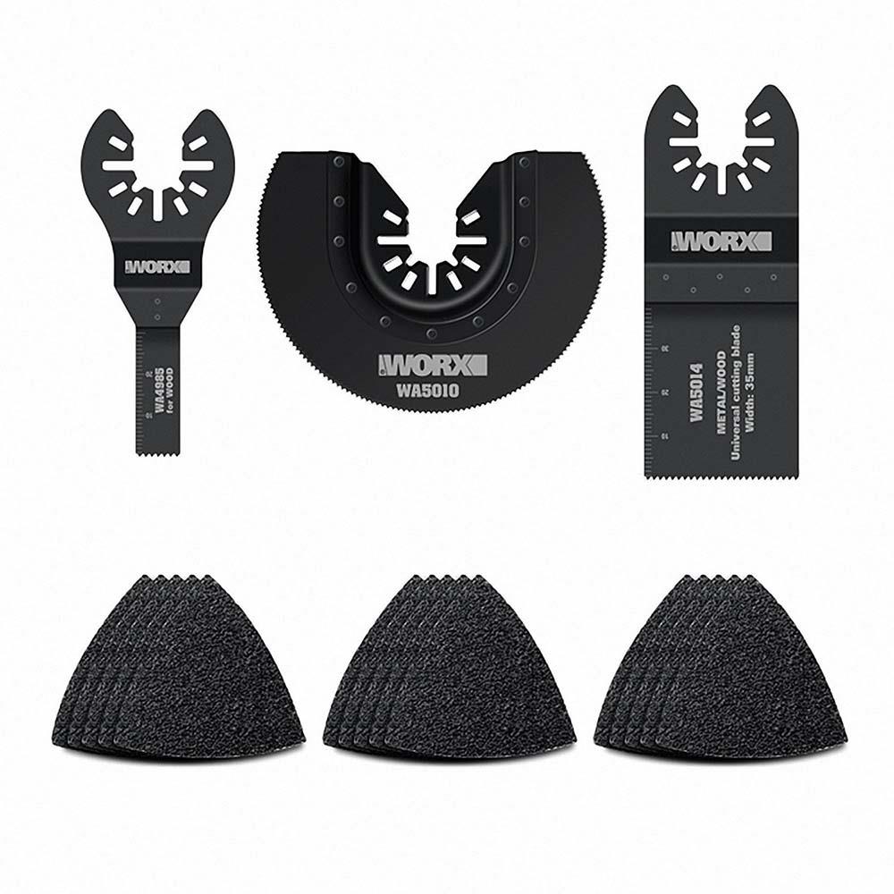 WORX WA5099 18 Parça Universal Metal, Ahşap Kesme ve Zımpara Kâğıdı Aksesuar Seti fiyatı