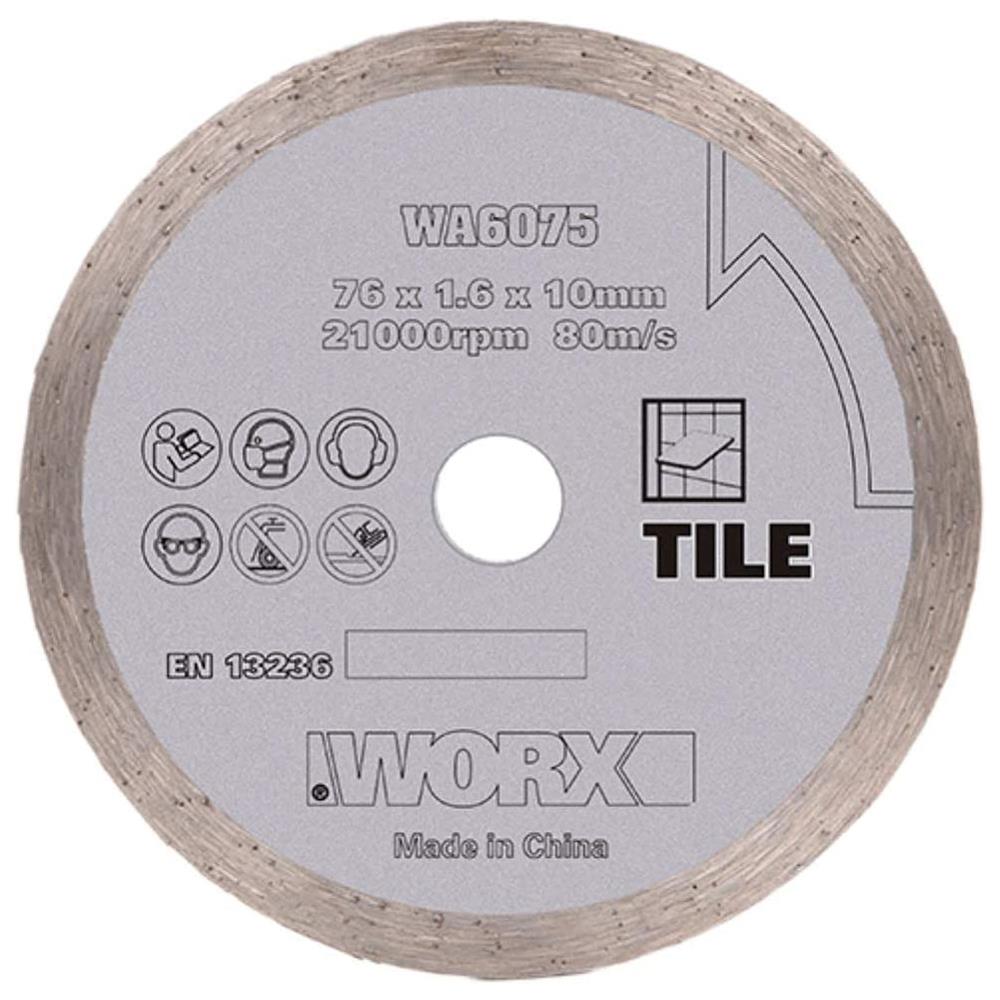 WORX WA6075 WX801 İçin 76x10mm Fayans, Seramik, Mermer Elmas Kesme Diski fiyatı