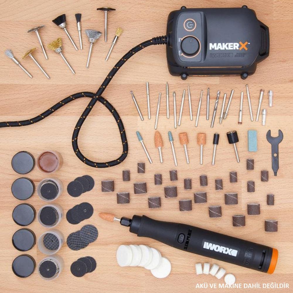 WORX WA7208 201 Parça Universal Gravür Hobi Aksesuar Seti ne işe yarar