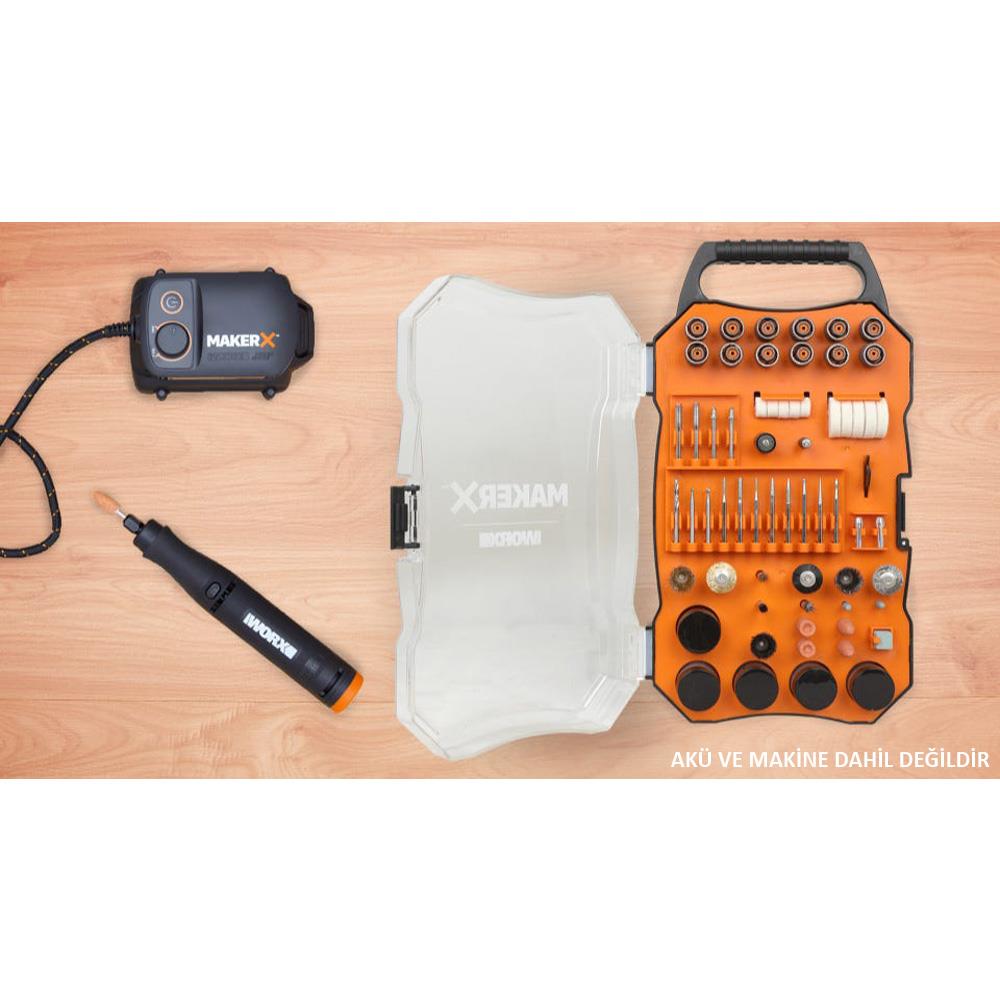 WORX WA7208 201 Parça Universal Gravür Hobi Aksesuar Seti ne işe yarar