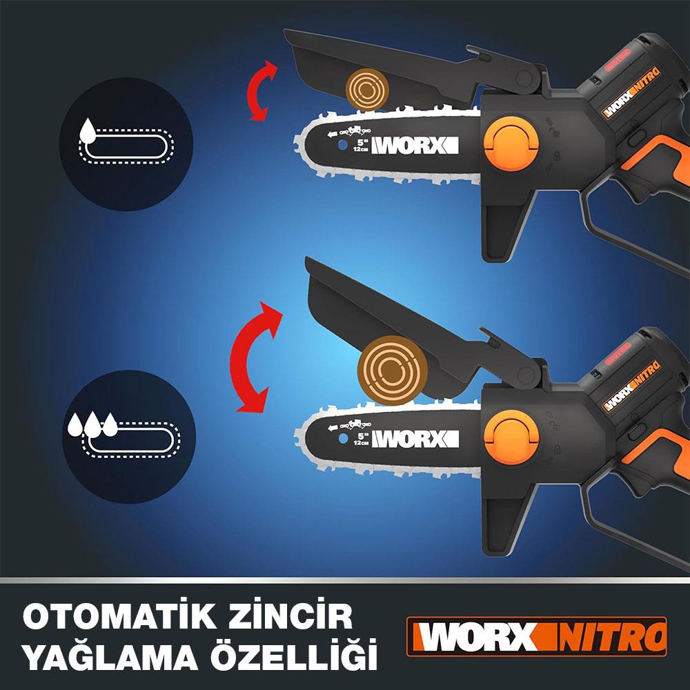 WORX WG325E 20Volt 2.0Ah Li-ion 12CM Profesyonel Şarjlı Kömürsüz Zincirli Testere nereden bulurum
