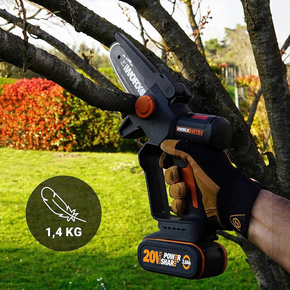 WORX WG325E 20Volt 2.0Ah Li-ion 12CM Profesyonel Şarjlı Kömürsüz Zincirli Testere ne işe yarar