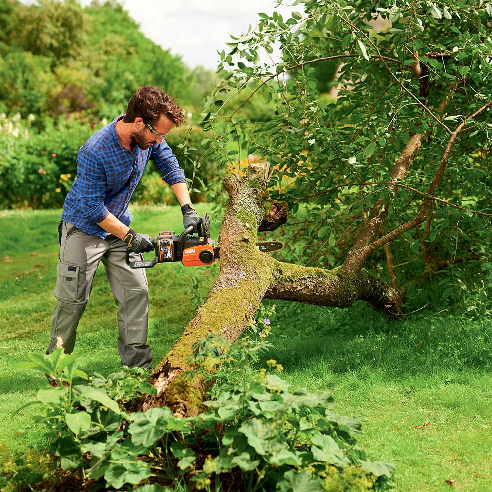 WORX WG384E 40Volt 2.0Ah Li-ion 35CM Profesyonel Şarjlı Kömürsüz Zincirli Testere ne işe yarar