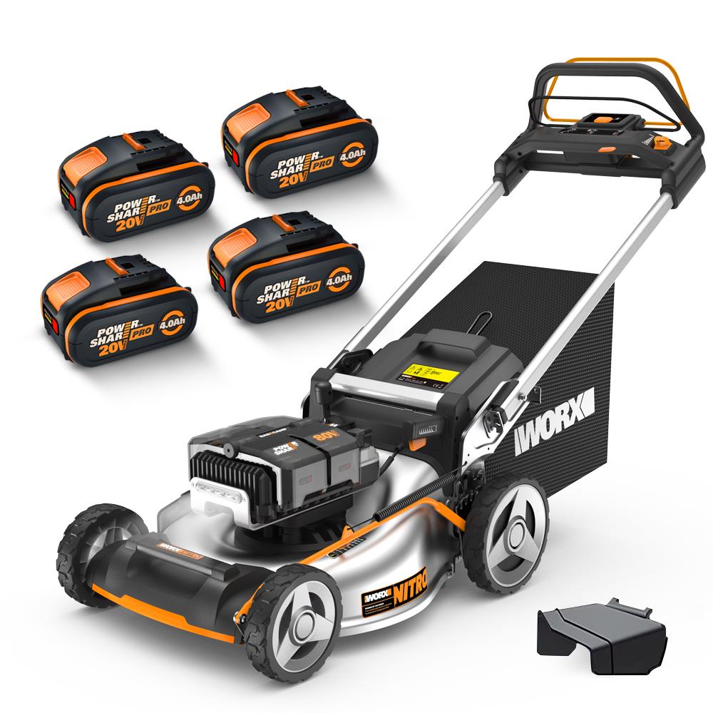 WORX WG761E 80Volt 4.0Ah. Li-ion 51cm Profesyonel Kömürsüz Şarjlı Çim Biçme fiyatı